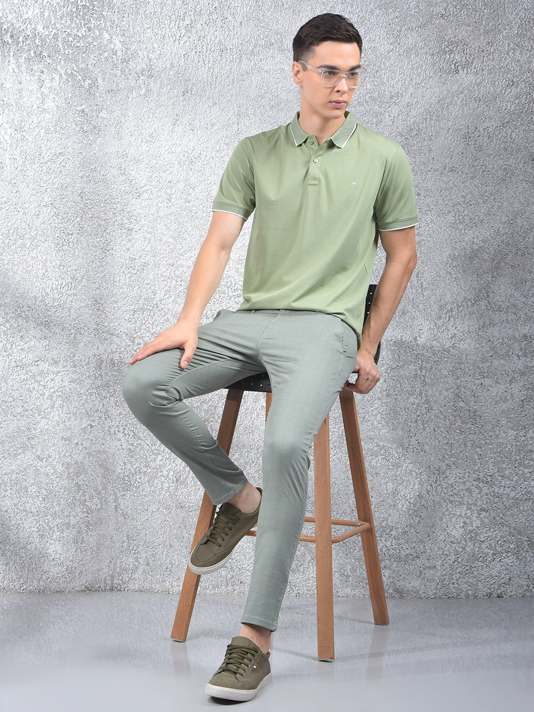 Beige Printed Trousers-Men Trousers-Crimsoune Club