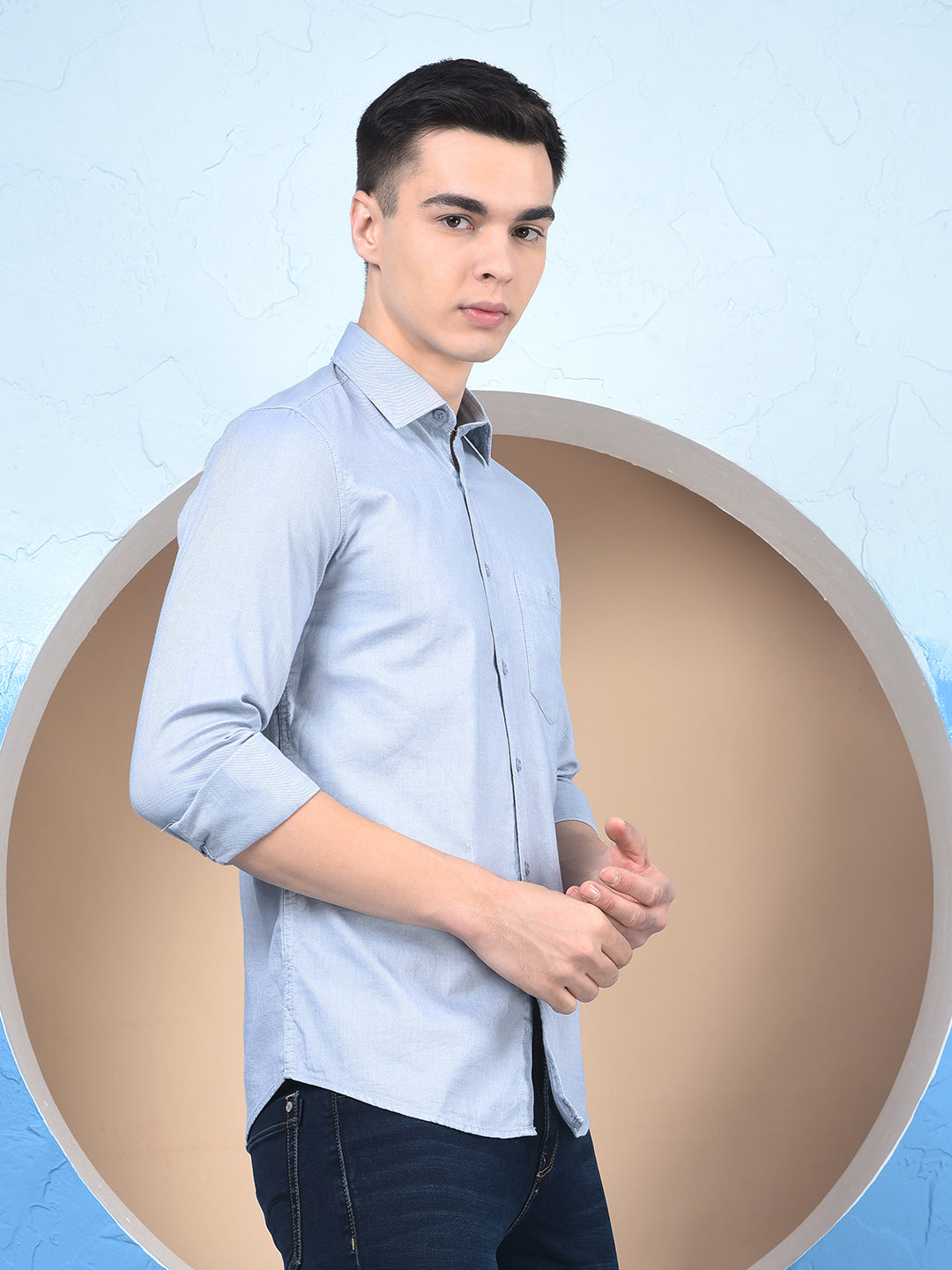 Blue 100% Cotton Shirt