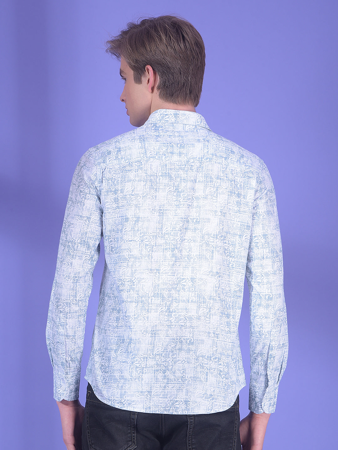 Green Printed 100% Cotton Shirt