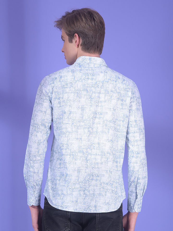 Green Printed 100% Cotton Shirt
