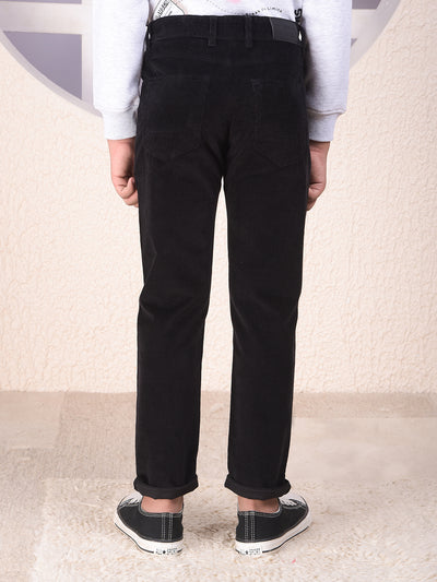 Modern Black Corduroy Trousers