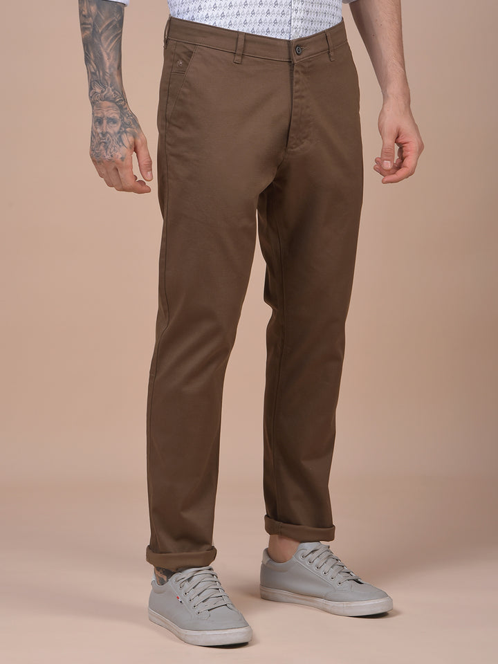Brown Printed Trousers