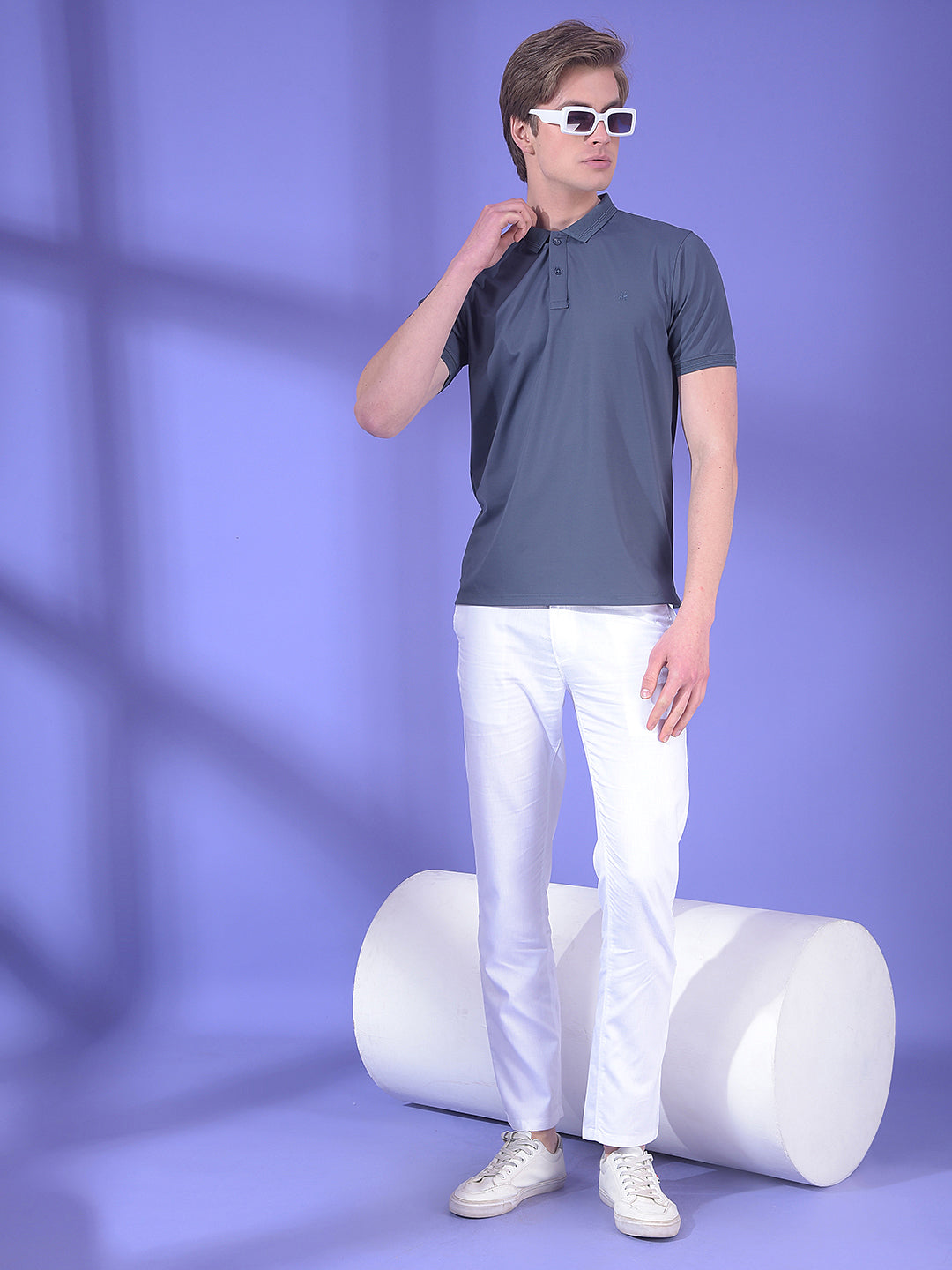 Contemporary Blue Polo T-Shirt
