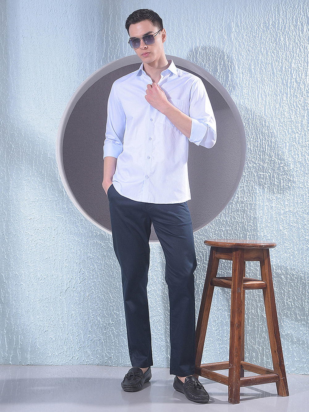 Blue 100% Cotton Shirt