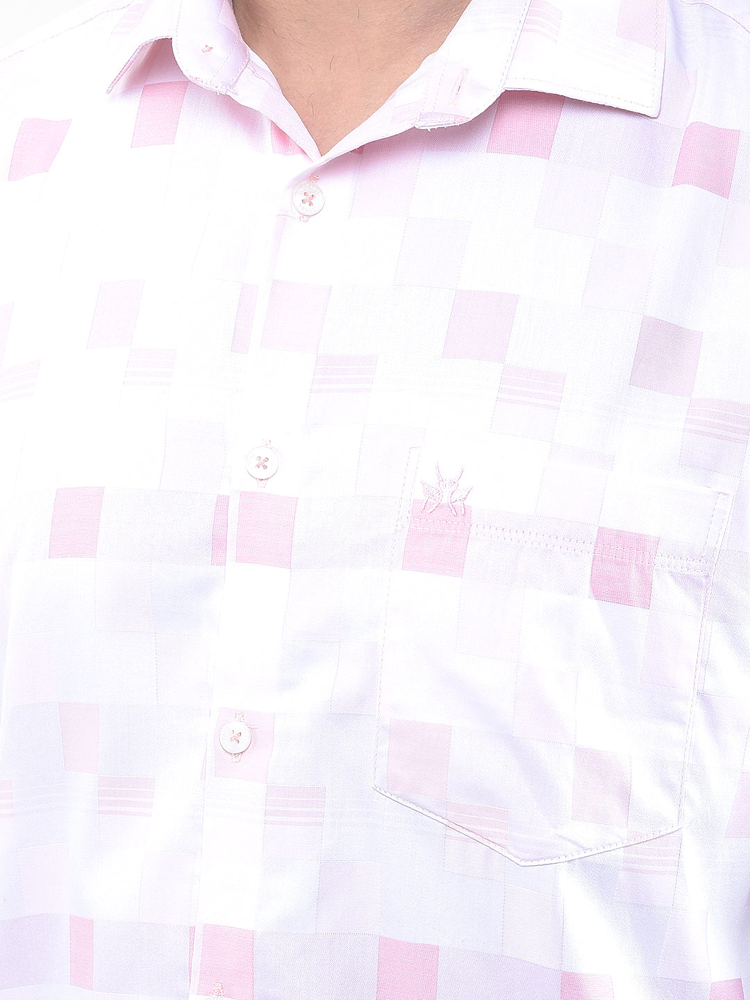 Pink Printed 100% Cotton Shirt