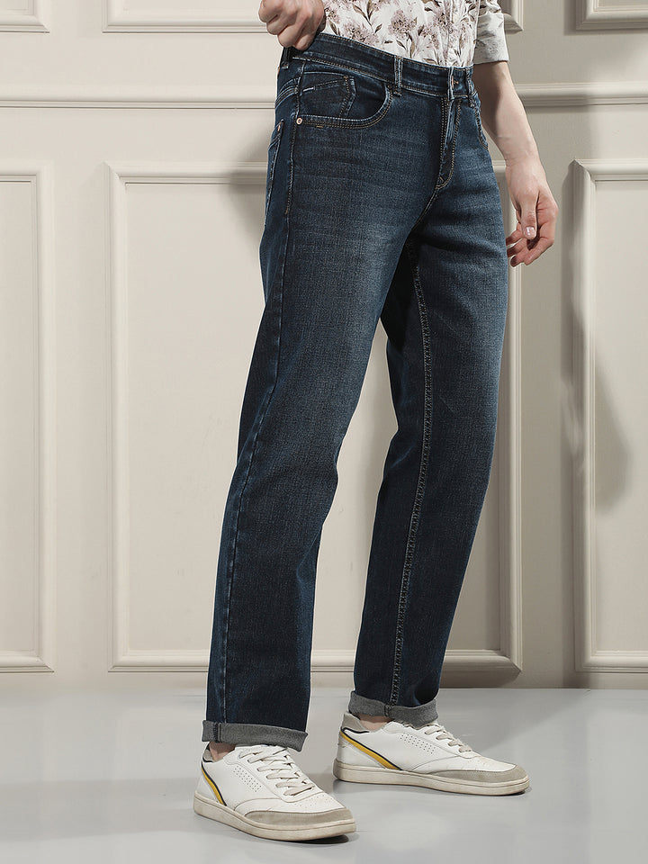 Classic Cobalt Blue Straight Jeans