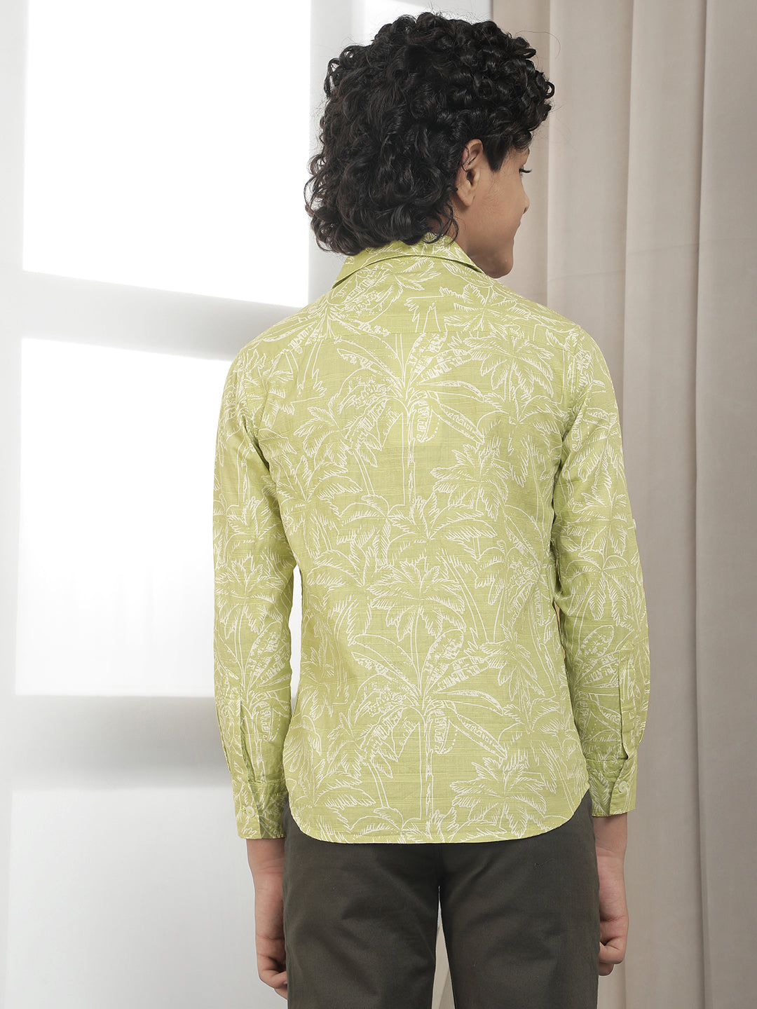 Green Floral Print Shirt