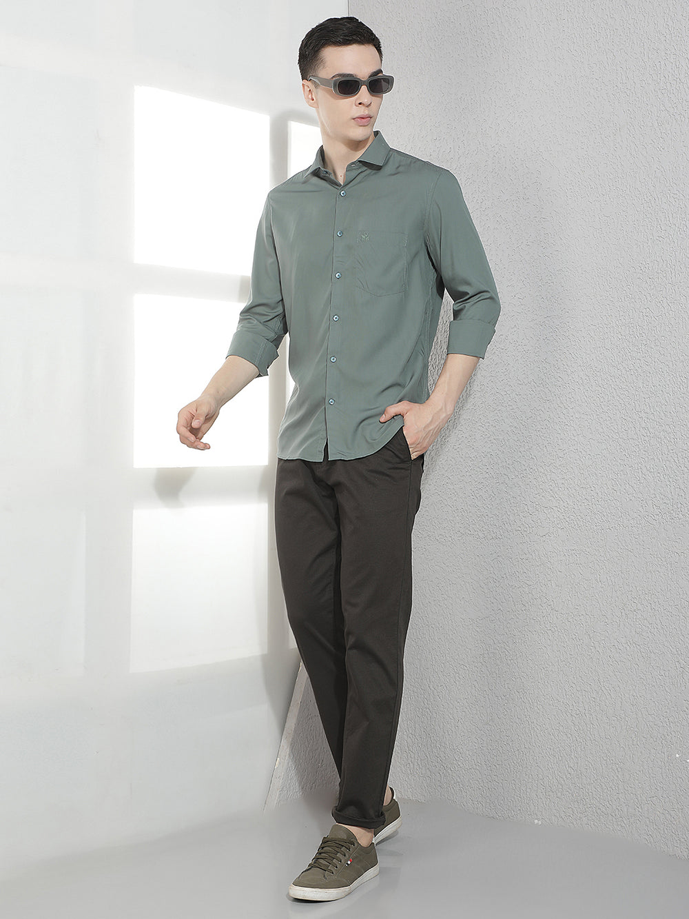 Dapper Sage Green Modal Shirt