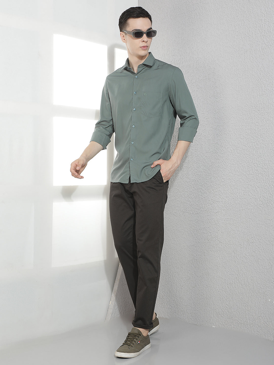 Dapper Sage Green Modal Shirt