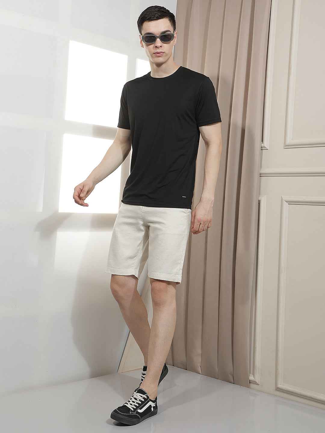 Off White Linen Shorts