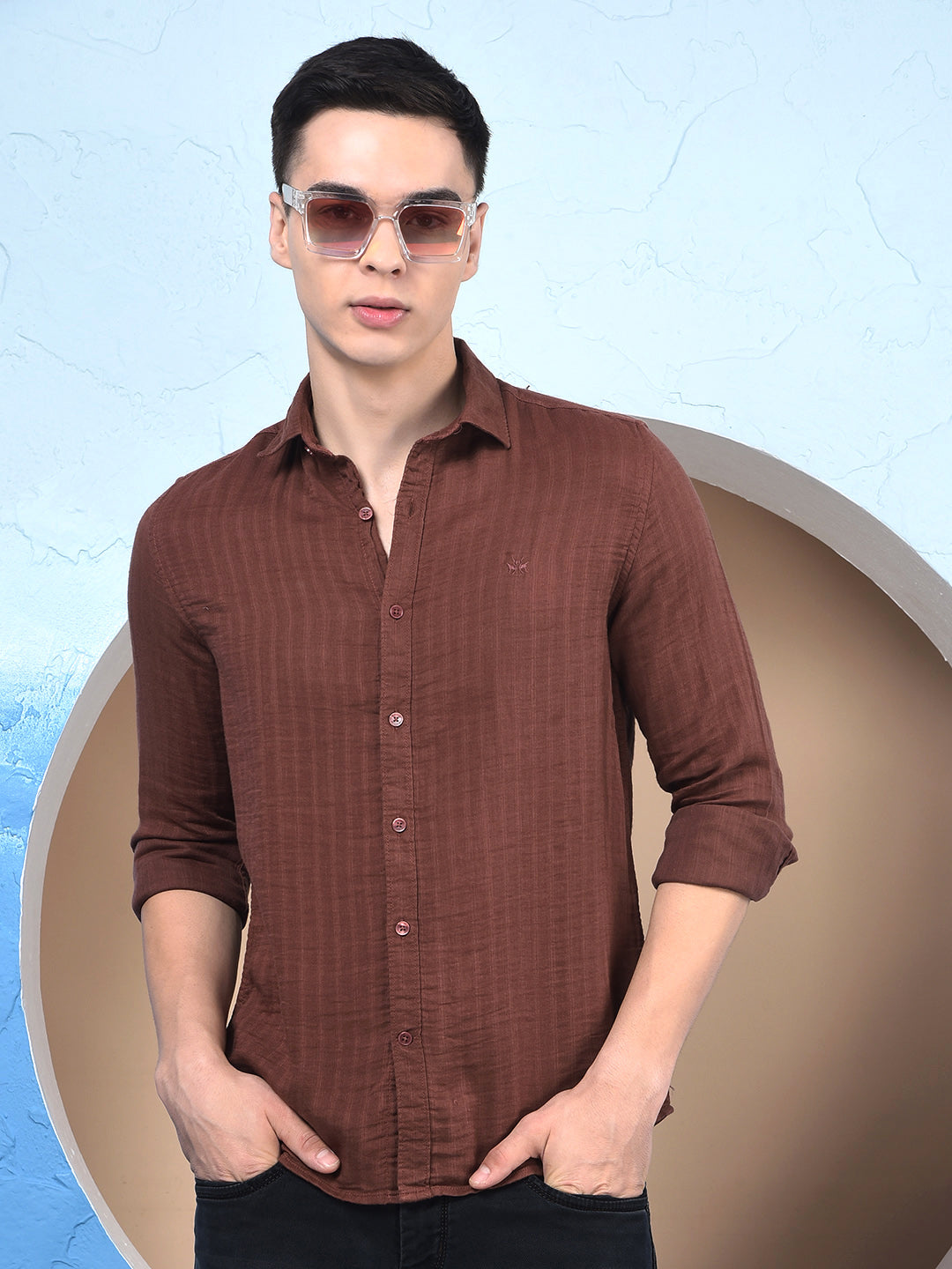 Chestnut Stripe Elegance Shirt
