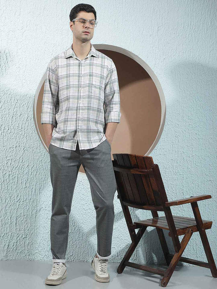 Grey Refined Knitted Style Trousers