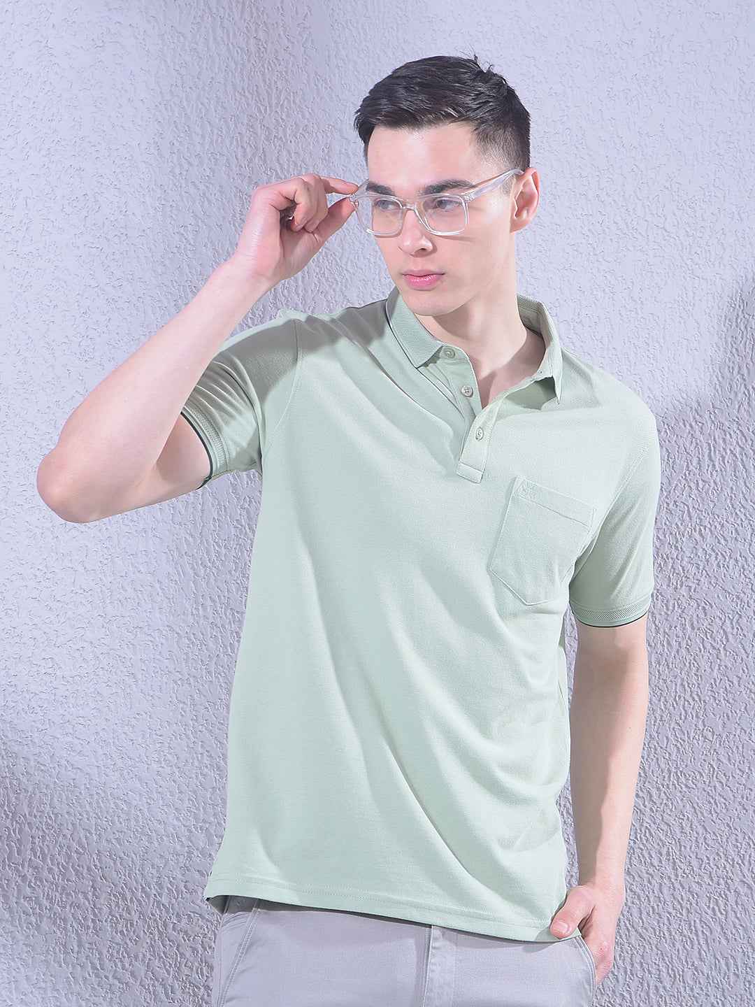 Green Polo Neck T-Shirt
