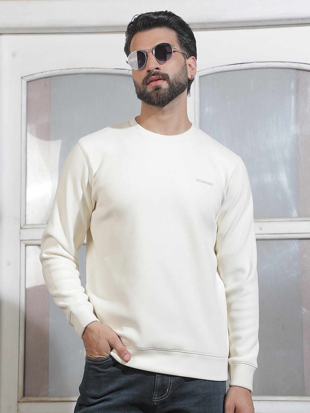 Minimalist Soft Cream Sweatshirt