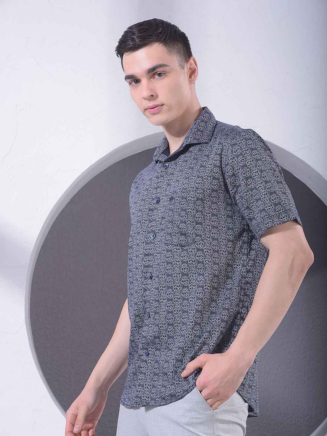 Black Graphic Print Shirt