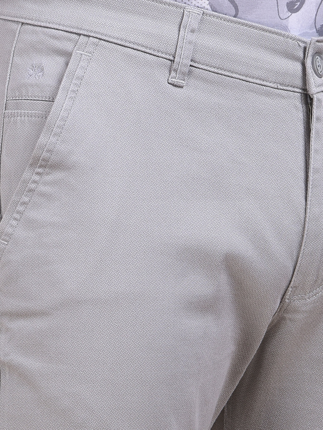 Grey Printed Trousers