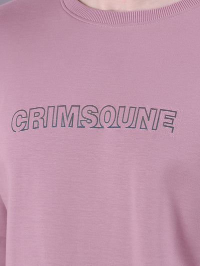 Pink Typographic Print Sweatshirt
