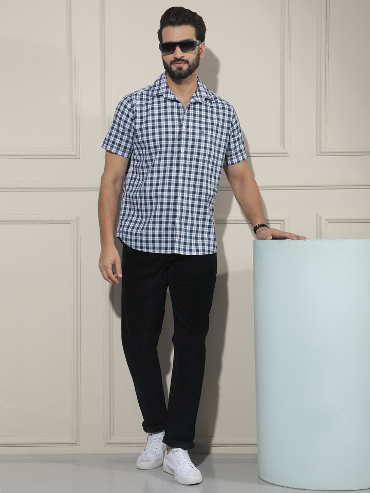 Navy Blue Corduroy Trousers