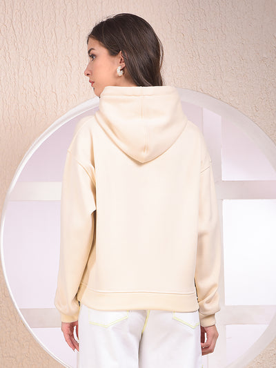 Green Graphic Print Hooded Neck Sweatshirt