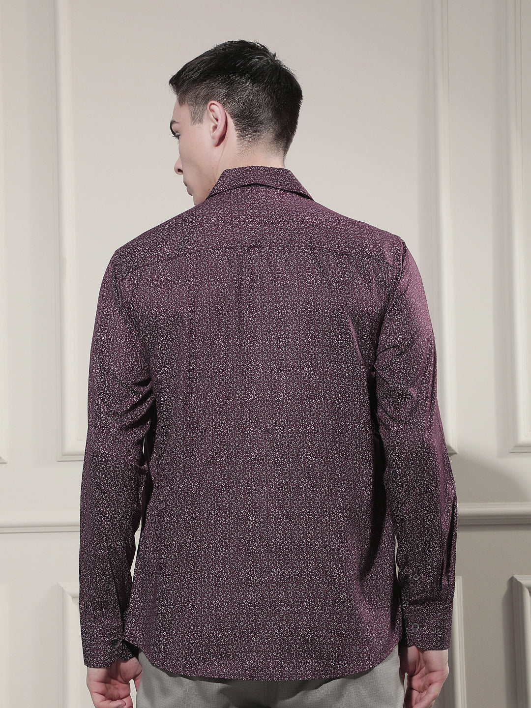 Trendy Wine Printed Shirt
