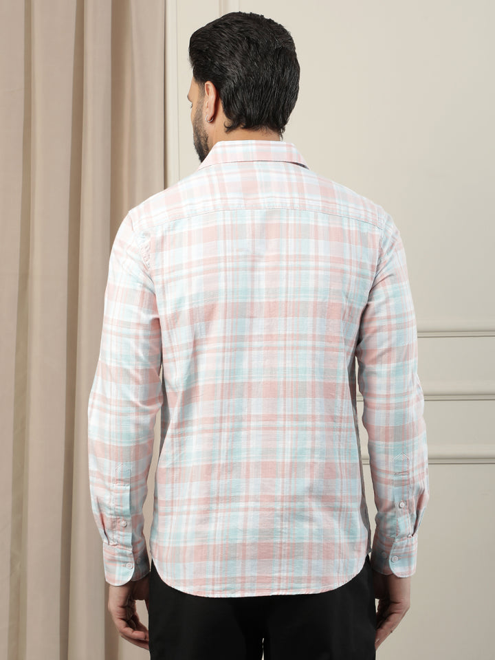 Multi-Color Checked 100% Cotton Shirt