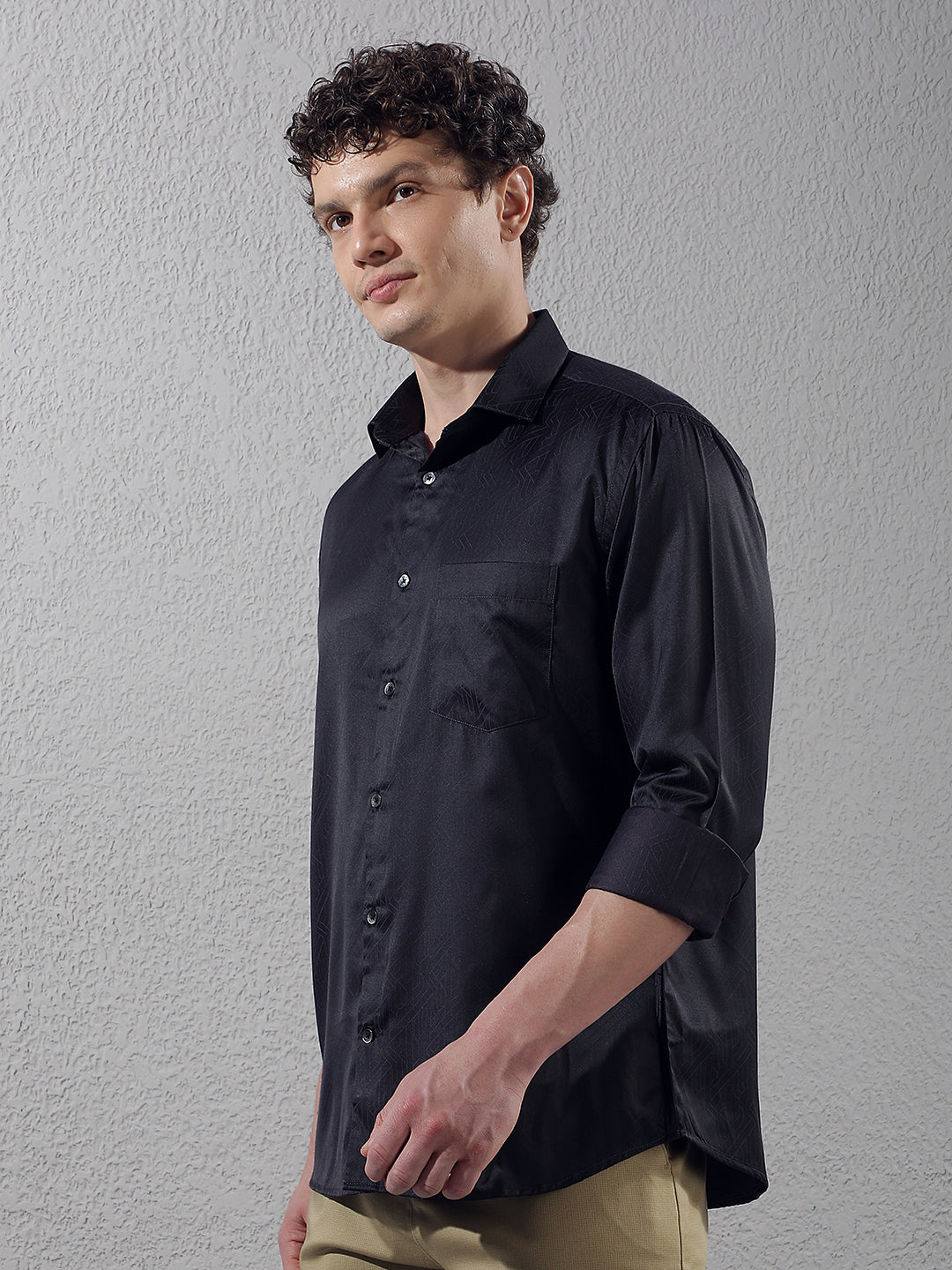Navy Blue Printed Shirt