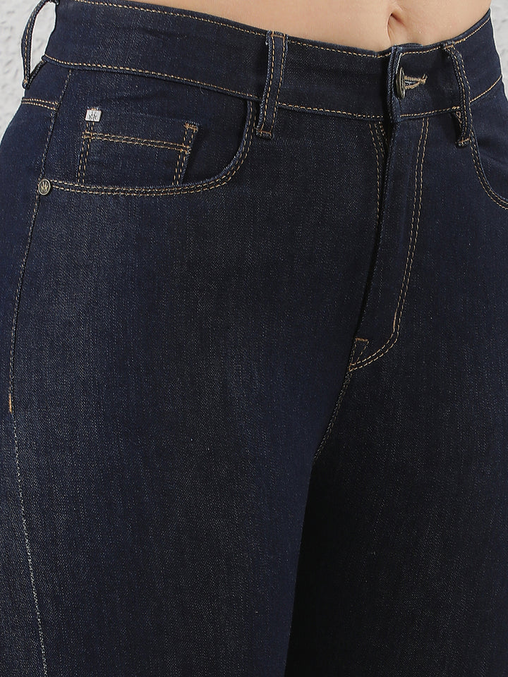 Navy Blue Straight Jeans