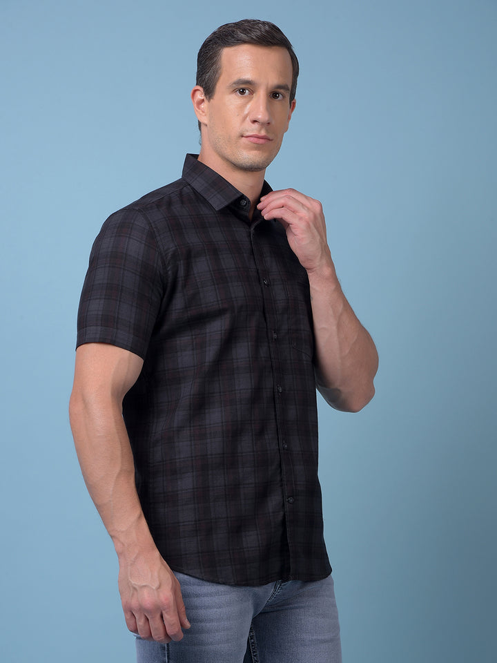 Green Checked 100% Cotton Shirt