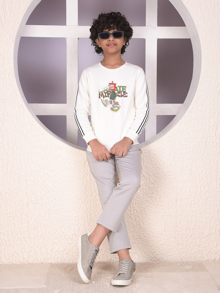 Off White Graphic Print Sweatshirt