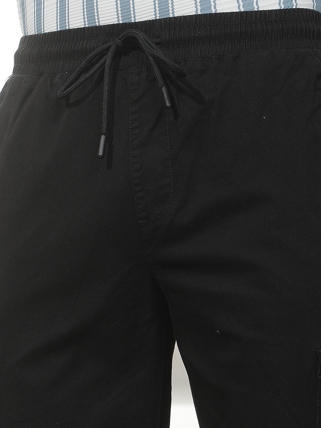 Essential Jet Black Cargo Trackpants