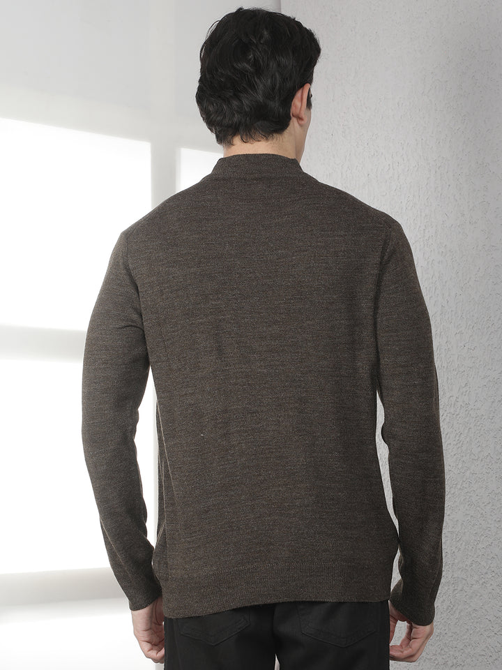 Brown High Neck Sweater