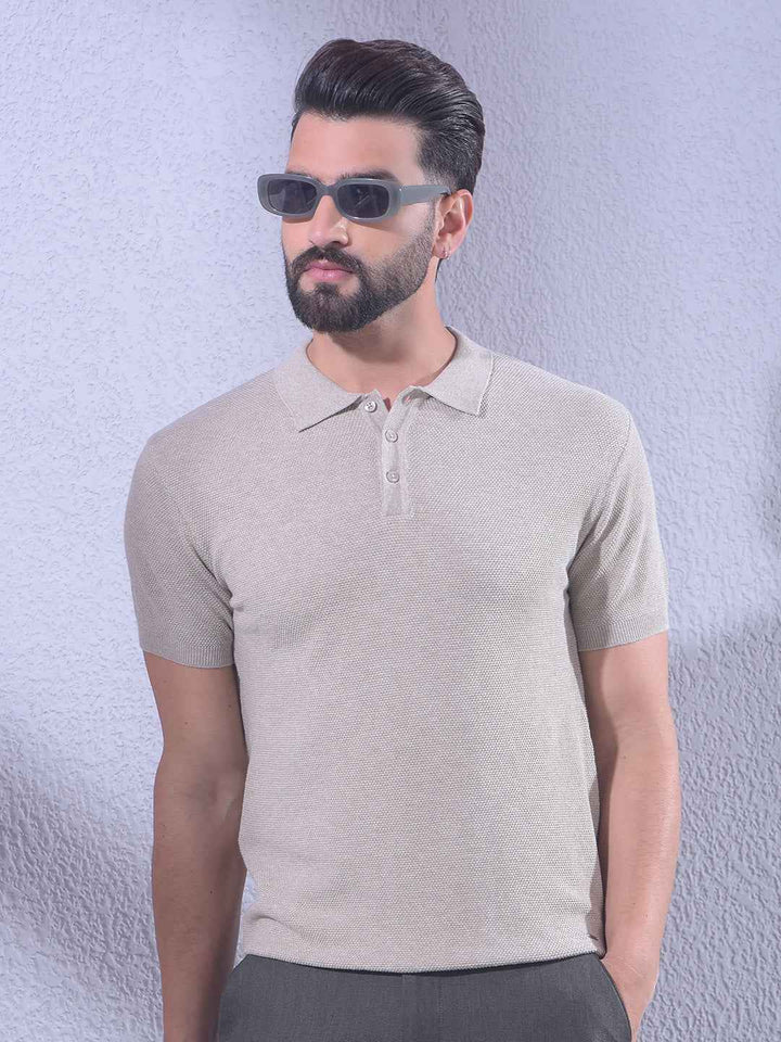 Creamy Beige Classic Polo T-Shirt