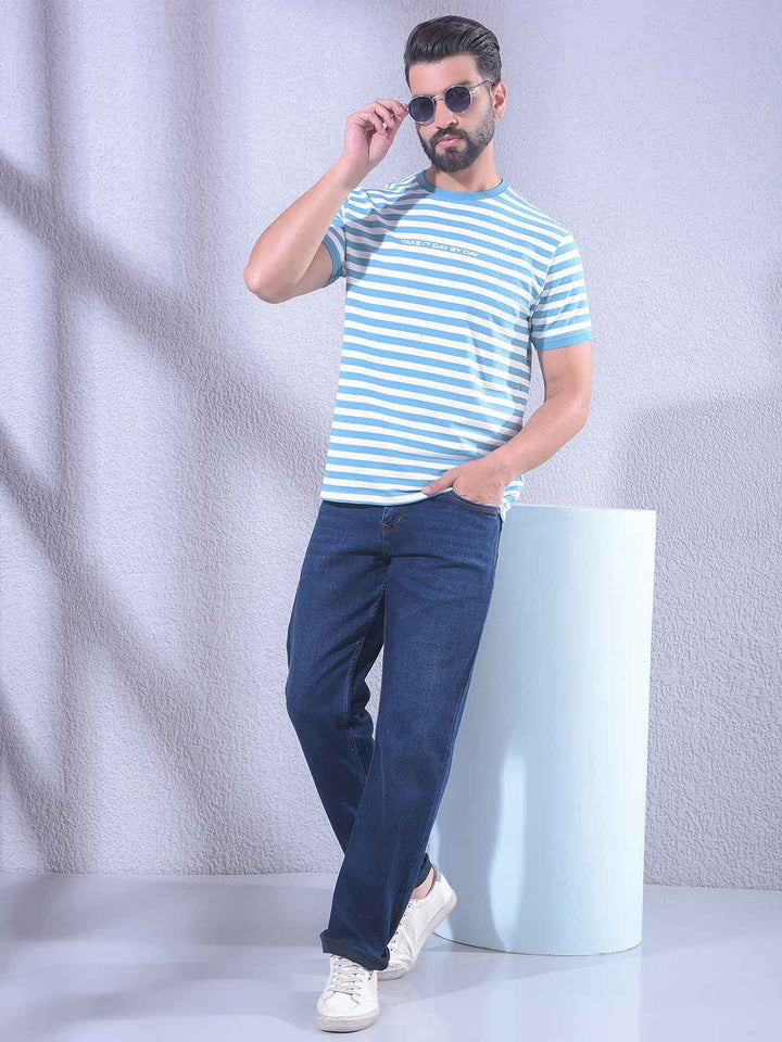 Blue Horizontal Stripes T-Shirt