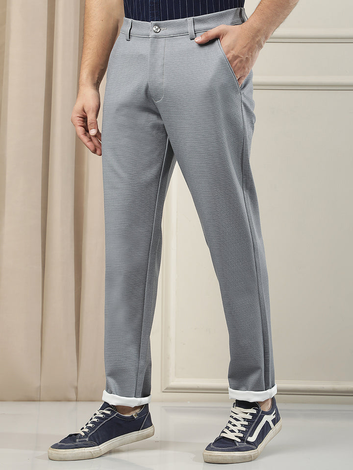 Steel Grey Knitted Trousers