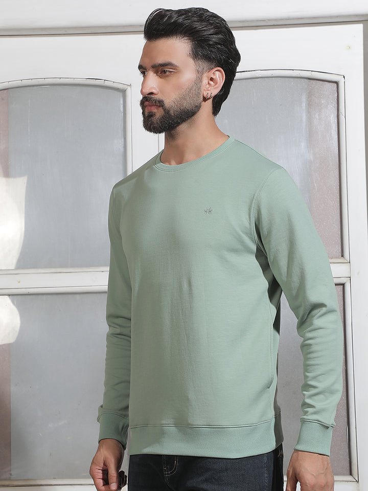 Green Round Neck Sweatshirt