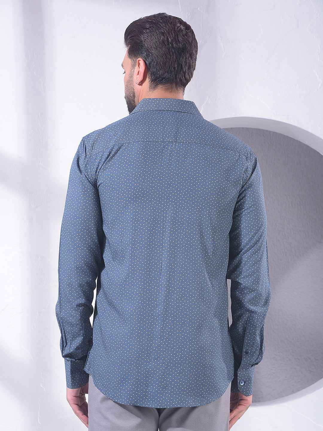 Blue Textured Surface Shirt