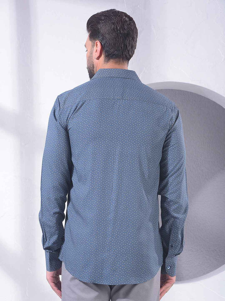 Blue Textured Surface Shirt
