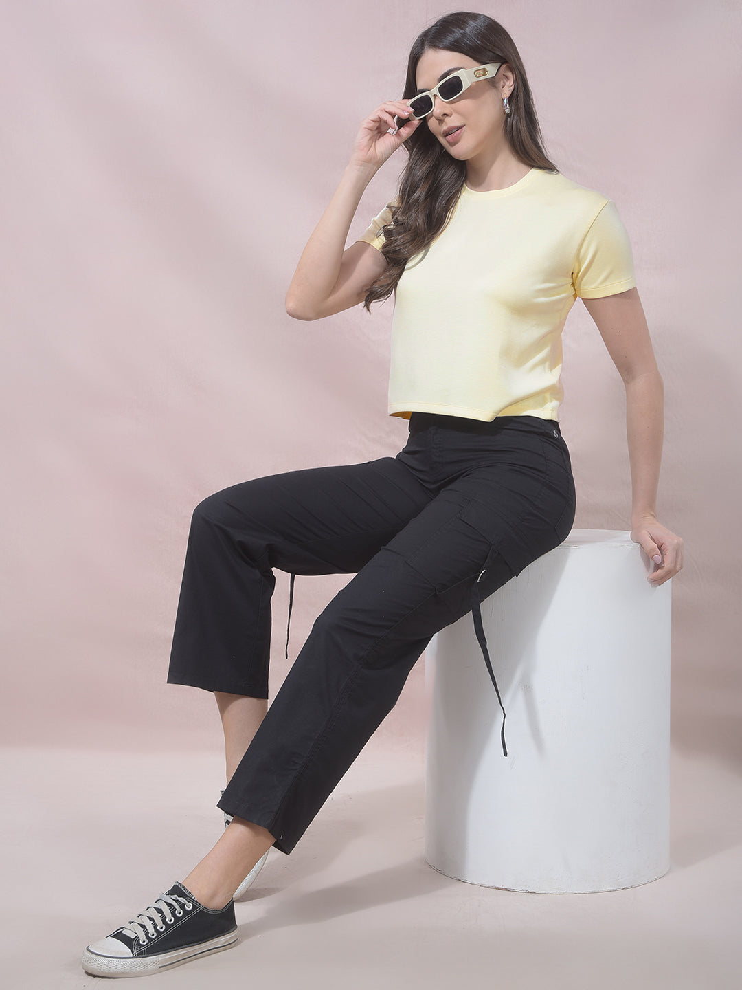 ApexCream Cropped Crew T-Shirt
