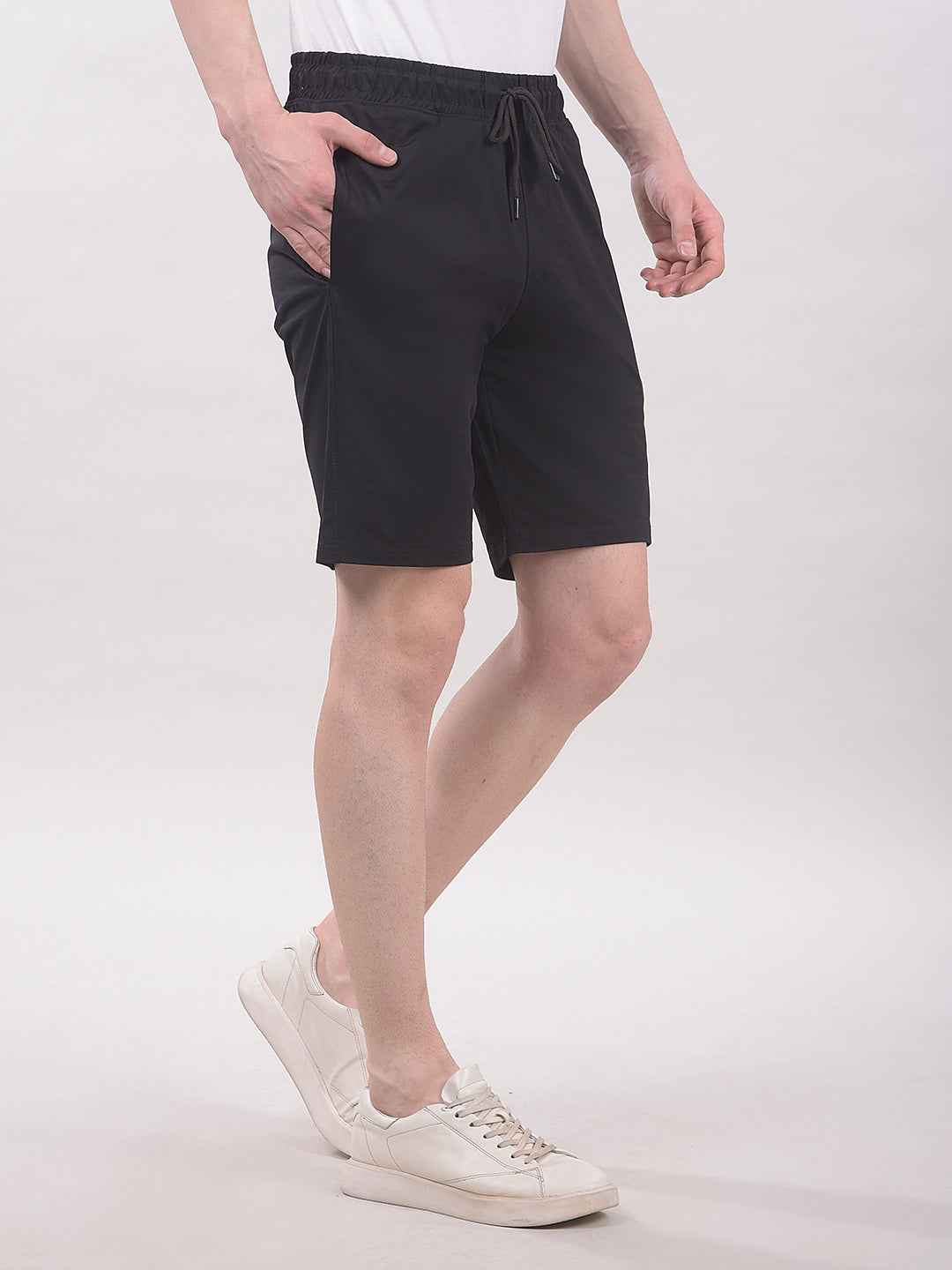 AetheronNoir Stripe Draw Shorts