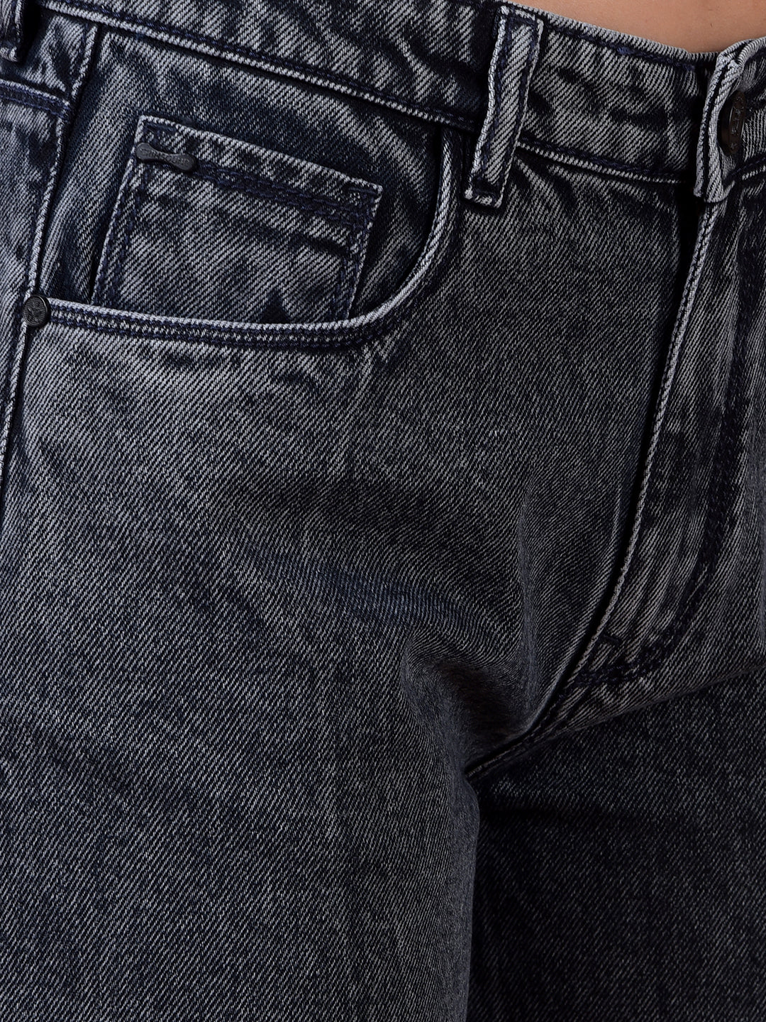 Grey Wide Leg 100% Cotton Jeans