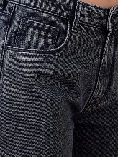 Grey Wide Leg 100% Cotton Jeans