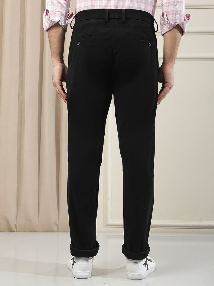 Tailored Obsidian Black Corduroy Trousers