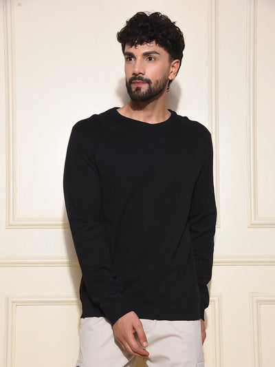 Edgy Black 100% Cotton Sweatshirt