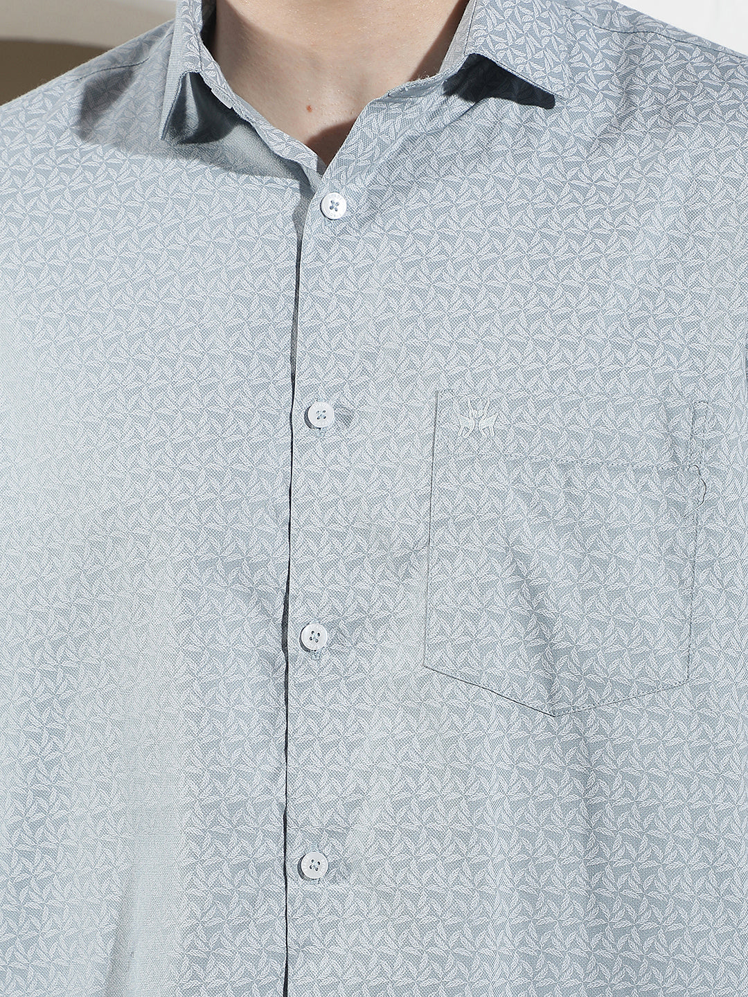 Blue Floral Print Shirt