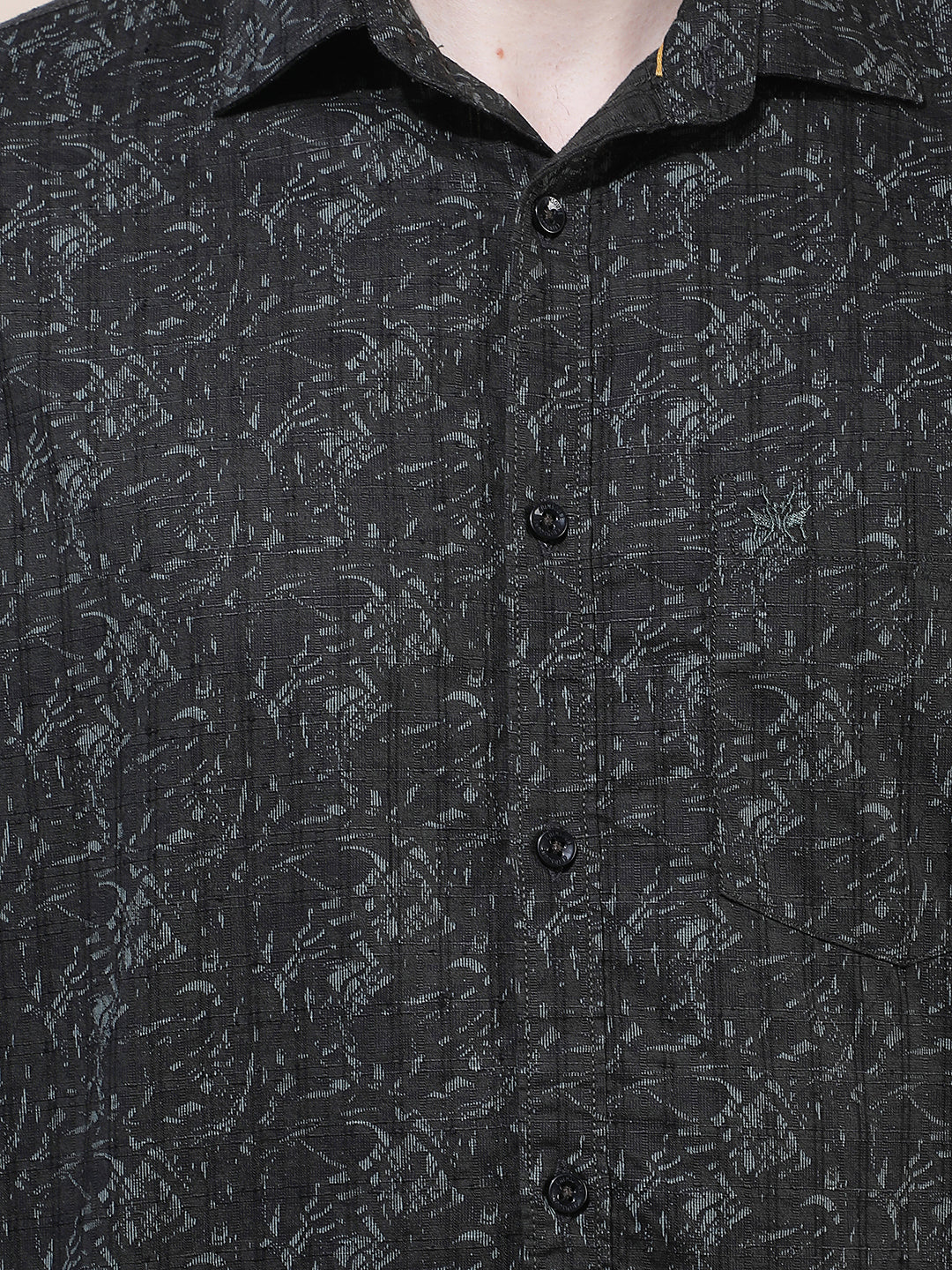 Black Modern Printed Casual Shirt