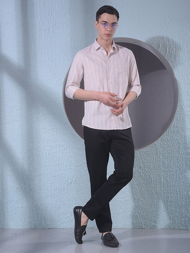 Pink Vertical Stripes Shirt