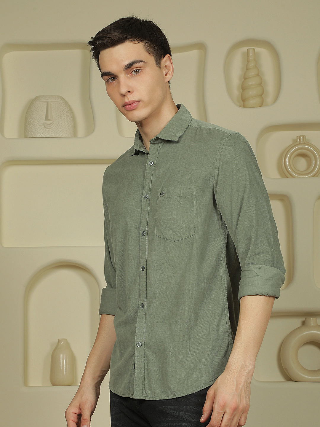 Urban Sage Green Corduroy Shirt