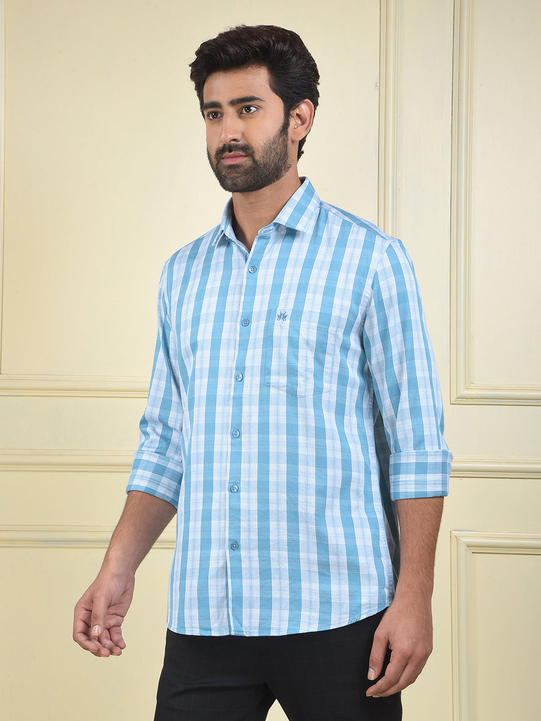 Fresh Mode Blue Checked Shirt