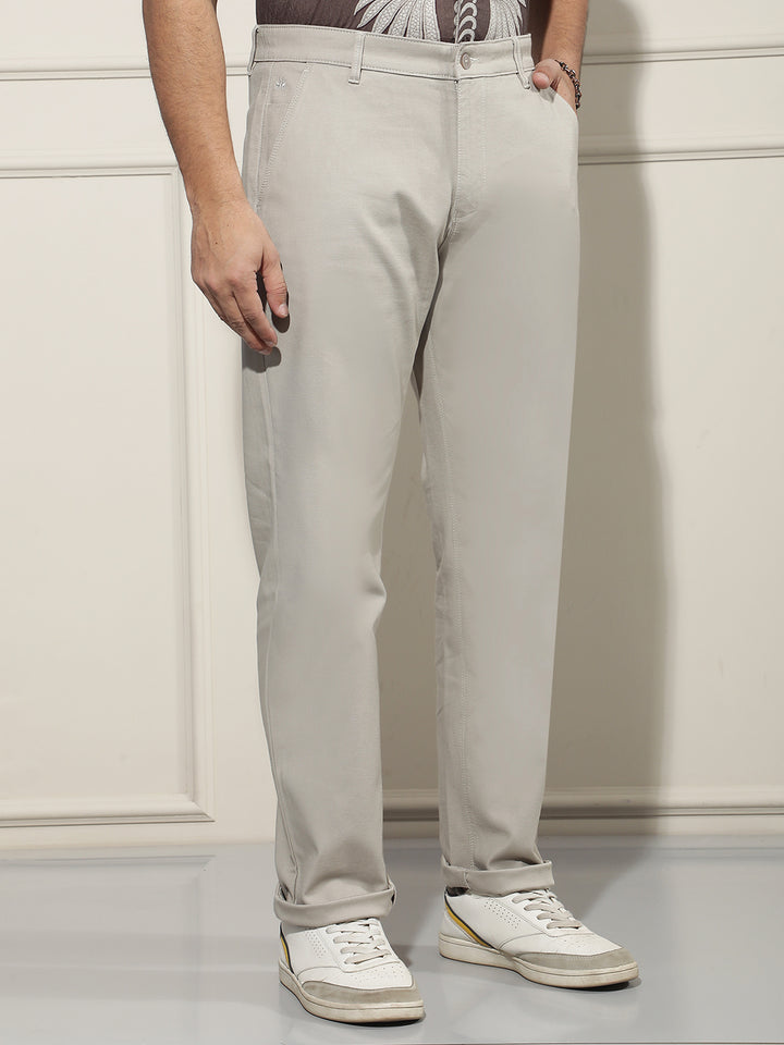 Modern Dune Khaki Straight Trousers