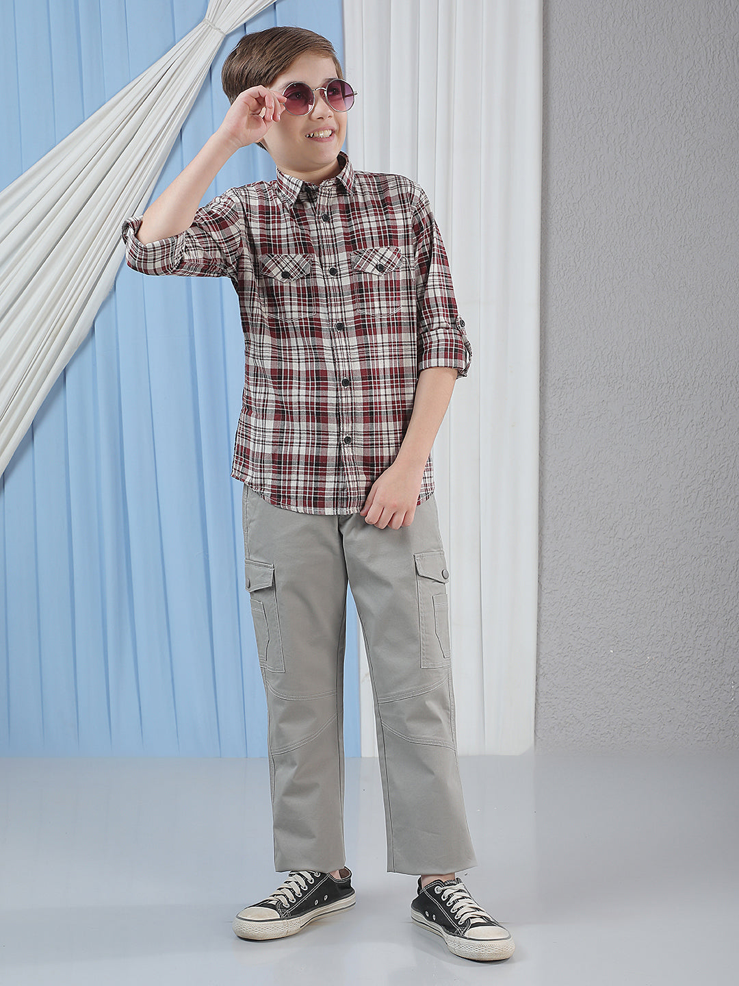 Luxe Fog Grey Cargo Trousers
